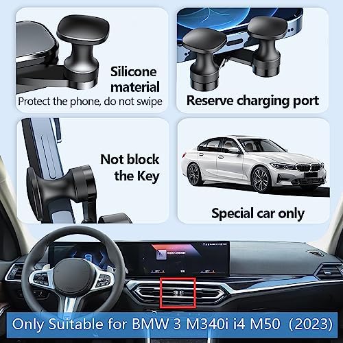 Premium BMW Car Phone Holder Mount for 2023-2025 3 Series M3 M340 i i4 M50 & 4 Series Coupe 430 i M4 x Drive – Effortless Access & Stylish Integration for Smartphones – Adjustable, Tool-Free Installation & Enhanced Durability for Ultimate Driving Experience