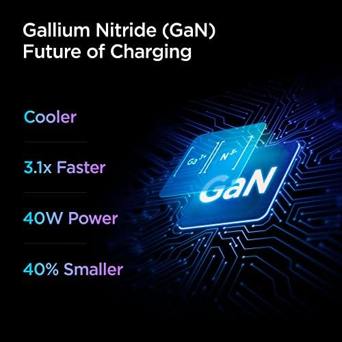 Spigen 40 W Dual USB-C Wall Charger with Ga N Technology – Fast Charging for i Phone 15 Pro Max, Mac Book Air & Galaxy Z Flip 5 | Compact, Foldable Design for On-the-Go Convenience | Dual 30 W Output for Simultaneous Device Charging | Optimal Efficiency & Durability for Modern Tech Users