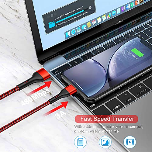 Ultimate i Phone Charger Cord Set – 4 Pack (1.5/3/6/6 FT) | MFi Certified Lightning Cables for Fast Charging | Compatible with i Phone 13, 12 Pro Max, Mini, 11 Pro, XS, XR, X, 8, 7 Plus, 6 s, 6 SE (2020), i Pad, i Pod | Durable Nylon Braided Design for Tangle-Free Convenience | Elevate Your Charging Experience with Enhanced Compatibility and Speed