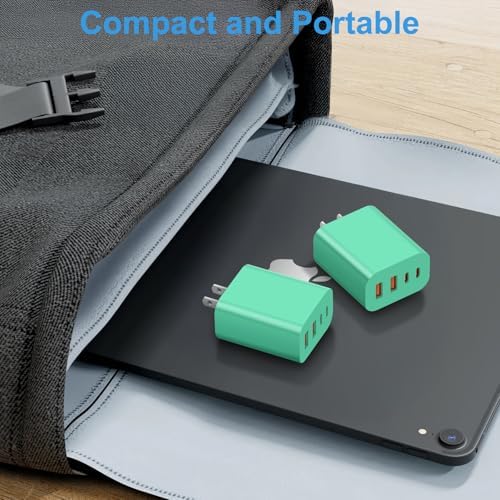 Compact 40 W Dual Port USB C Charger Block – Rapid Charge Cube for i Phone 11-16 Pro Max, i Pad, Samsung & More – Stylish Yellow Power Delivery & Quick Charge Technology for Ultimate Travel Convenience and Device Compatibility