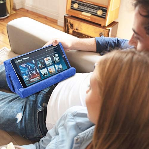 Ultimate Comfort Multi-Angle Tablet Holder and Phone Stand Set – Lightweight and Sturdy Design with Storage Pocket – Ergonomic Cushion for Enhanced Stability and Versatile Use – Modern Black and Light Green Aesthetic for Stylish Workspaces and On-the-Go Convenience