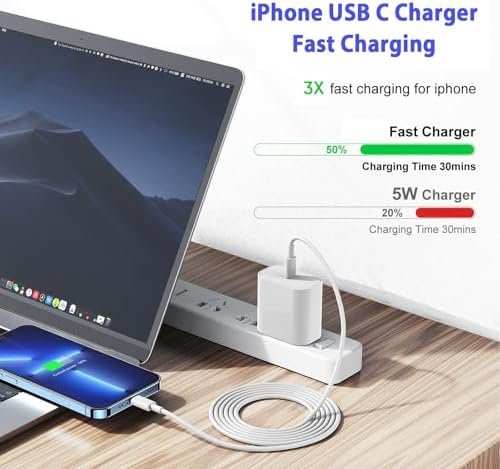 10 FT Apple MFi Certified Fast Charging Cable – Extra Long USB C to Lightning Connector for i Phone & i Pad – Rapid PD Power Delivery for Maximum Efficiency with i Phone 14 Pro Max/Plus, 13 Pro/Mini, 12, 11, X – Durable, Flexible, and Tangle-Free Design for Ultimate Charging Convenience