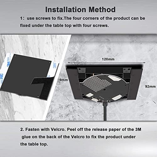 Revolutionize Your Workspace with the Invisible Wireless Charger: Sleek Under-Desk 10 W Charging Pad for Mag Safe i Phone 13/12 – Enhanced Compatibility (5-15 MM) and Fast PD Adapter Included for Effortless Power Management