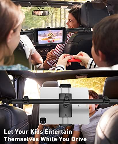 Ultimate Back Seat Tablet Holder for Car – Versatile Headrest Mount for i Pad, Galaxy Tab, Kindle Fire HD, and More (4.7-16.1″) – Perfect Travel Accessory for Kids and Adults with 360-Degree Rotation and Easy Installation