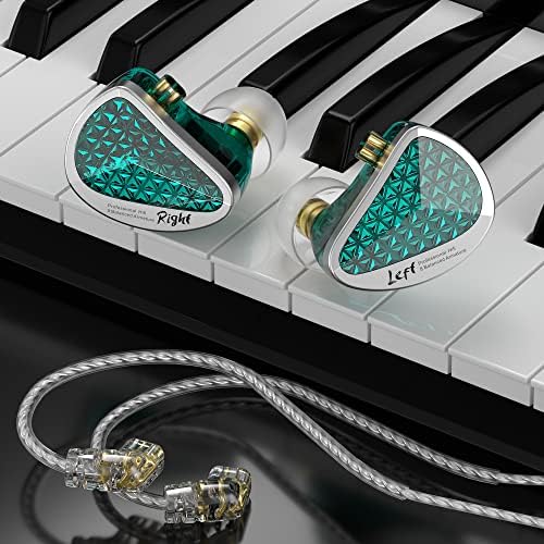 KZ ZSN Pro Hybrid In-Ear Earbud Headphones – High-Fidelity Audio with Dynamic Driver & Balanced Armature, Stylish Metal Faceplate, Detachable Cable for Custom Connectivity – Perfect for i Phone & Android Use, Ideal for Fitness & Everyday Listening (Blue, No Mic)