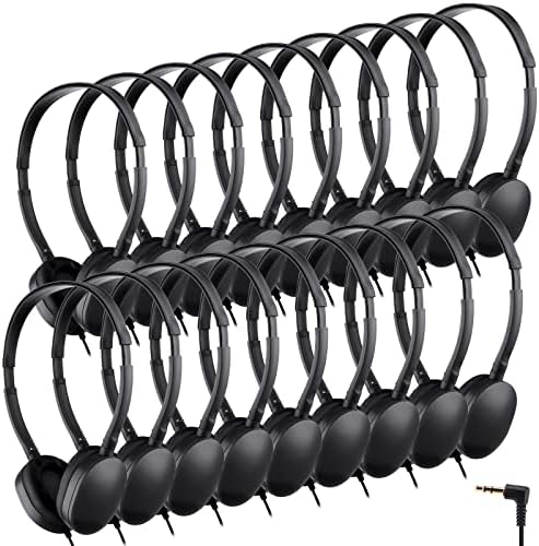 Elevate Classroom Engagement with Konohan Kids Headphones – Bulk 18-Pack Adjustable Wired Earphones for Students, Teens, and Adults, Offering Universal 3.5 mm Compatibility and Superior Sound Quality – Durable and Comfortable for All Learning Environments