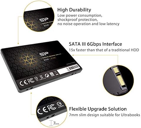 Transform Your Device with Silicon Power 1 TB SATA III SSD – High-Speed 3 D NAND Storage, SLC Cache Performance Boost, Compact 2.5″ Design for Seamless Upgrades and Enhanced Productivity