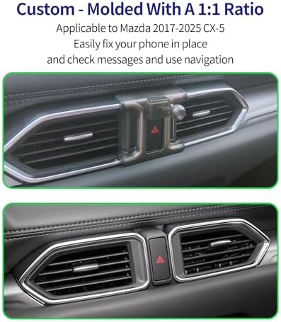 Mazda CX-5 2017-2025 Premium 360° Rotating Phone Holder – Ultimate Mobile Navigation Mount for Safe Driving and Stylish Interior – Effortless Installation with Superior Durability and Perfect Fit Accessory
