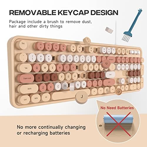 Experience Ultimate Clarity with the Large Print Wired Office Keyboard – 104 Full-Sized Typewriter Keys for Enhanced Visibility, Ergonomic Design, and Instant USB Plug & Play Compatibility for Windows and PCs – Perfect for Home and Office Use