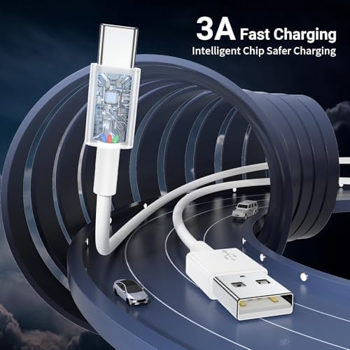 Essri 3-Pack Carplay USB A to C Cable for iPhone 16/15 Pro Max,USB C Car Charger Cable 3FT,Fast Charging Cord Compatible with iPad Pro/Air/Mini, for Apple 16/15 Series,for Samsung,Blue – Enhanced Compatibility and Speed