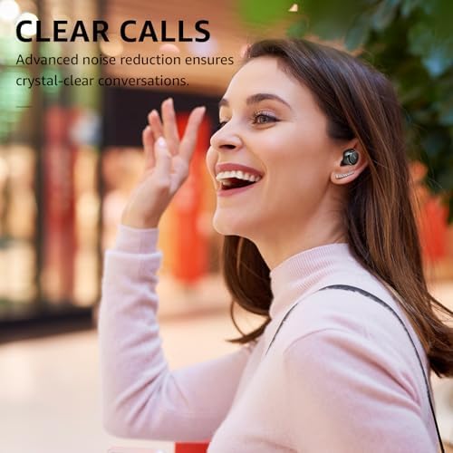 TOZO E1 Bluetooth 5.3 Wireless Earbuds: Advanced Ergonomic In-Ear Headphones with 30-Hour Playtime, IPX6 Waterproof Protection, Customizable Stereo Sound, and Built-in Microphone for Superior Call Clarity and Comfort