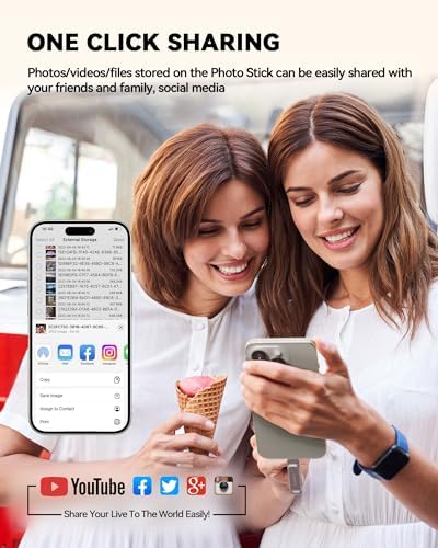 MFi Certified 256 GB Flash Drive – Ultimate Photo Storage for i Phone, i Pad, Android & PC | High-Speed USB 3.0 Memory Stick with Dual Connectors | Seamless File Transfers & Enhanced Compatibility for All Your Devices
