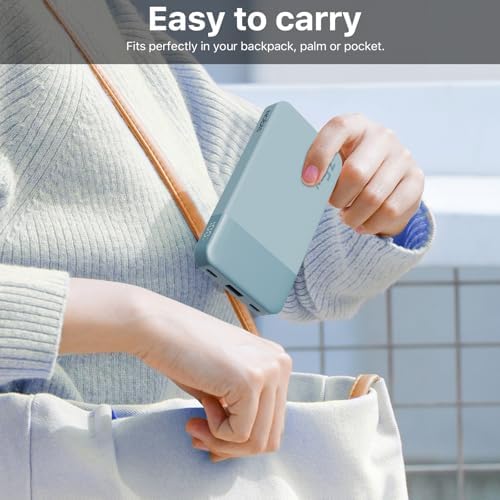 NOBIS 10000 m Ah Fast Charging Power Bank with Digital Display – Versatile USB-C Battery Pack for i Phone, i Pad, Android & More (25 W) – Compact, Reliable Charging Solution for On-the-Go Power Needs