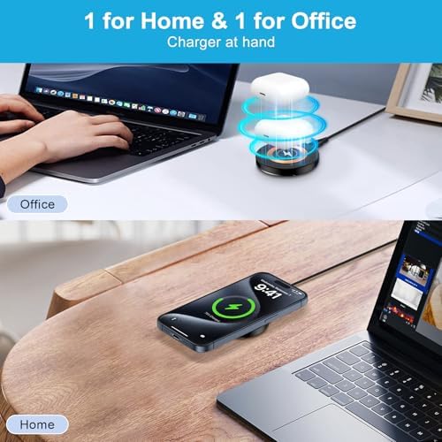 Magnetic S25 Ultra Wireless Charging Stand – 15 W Fast Charger Pad for Samsung Galaxy S25, Z Fold 6, Google Pixel 9 Pro & More – Versatile, Compact Design with Smart Safety Features & Multiple Charging Modes – Ideal for Travel and Everyday Use