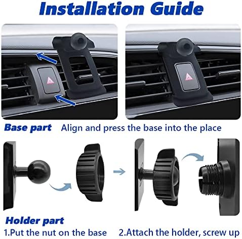 Enhanced Car Phone Mount for 2016-2021 Honda Civic – Thick Case Friendly Mobile Holder with 360-Degree Rotation for Safe Navigation and Connectivity – Adjustable Air Vent Clip for All Smartphones – Effortless Installation and Durability