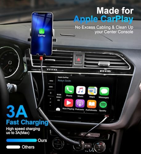 Coiled USB C to USB C Charger Cable Set – Fast Charging Solutions for i Phone 15 Series & Samsung Galaxy S23 – Innovative Retractable Design for Tangle-Free Convenience and Enhanced Durability – Ideal for On-the-Go Power Delivery