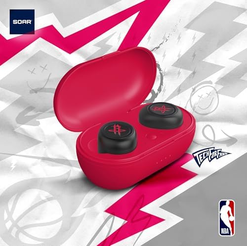 SOAR NBA True Wireless Earbuds V.2 – Elevate Your Audio Experience with State-of-the-Art Bluetooth 5.0, Exceptional Sound Quality, and Official NBA Branding for Ultimate Fan Engagement, Designed for Comfort and Hands-Free Convenience