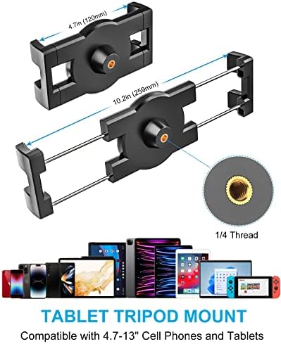 Universal 35″ Heavy-Duty Car Tablet Holder – 360° Rotating Phone Mount for i Pad Pro 12.9 & 4-13″ Devices – Adjustable Vehicle Device Stand for Seamless Navigation & Streaming – Secure Floor or Seat Rail Installation