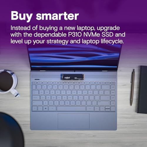 Elevate Your Gaming Experience with Crucial P310 500 GB NVMe M.2 SSD – Blazing Fast 6,600 MB/s Speeds, PCIe Gen4 Performance, and Acronis Backup Included for Ultimate Data Security – Ideal Internal Solid State Drive for Gamers and Creators