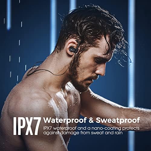 Ultimate Sport Bluetooth Earbuds with CVC 6.0 Noise Cancellation – 16-Hour Deep Bass Playtime, IPX7 Waterproof Design, and Secure Fit Ear Hooks for Unmatched Performance in Bold Red, Perfect for Active Lifestyles
