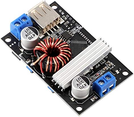 DROK Dual Pack Adjustable DC Voltage Regulator: 24 V to 12 V Step Down Converter with USB Charging Port, Versatile 6 V-32 V Input Range, 5 A Output for Optimal Efficiency and Reliable Power Management Solutions