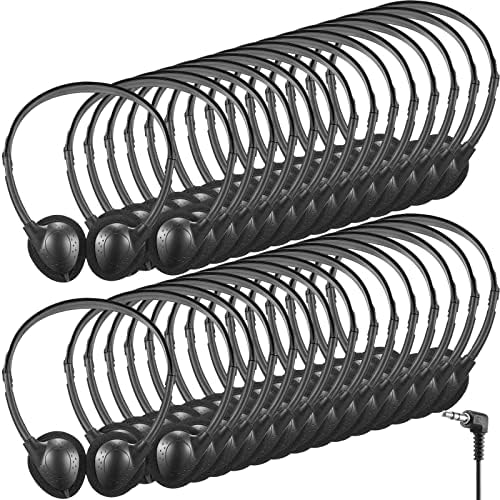 Transform Your Classroom Audio with Konohan 30 Pack Kids Headphones – Adjustable Wired Headset for Enhanced Learning, Lightweight Comfort, and Durable Design for All Ages – Perfect for Educational Use with 3.5 mm Jack Compatibility