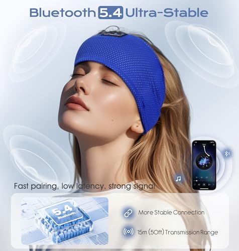 Revolutionary Bluetooth 5.4 Sleep Headphones Headband – Ultra-Thin Wireless Earphones for Uninterrupted Comfort During Sleep, Yoga, Running, and Jogging – Ideal Gift for Active Lifestyles and Relaxation Seekers