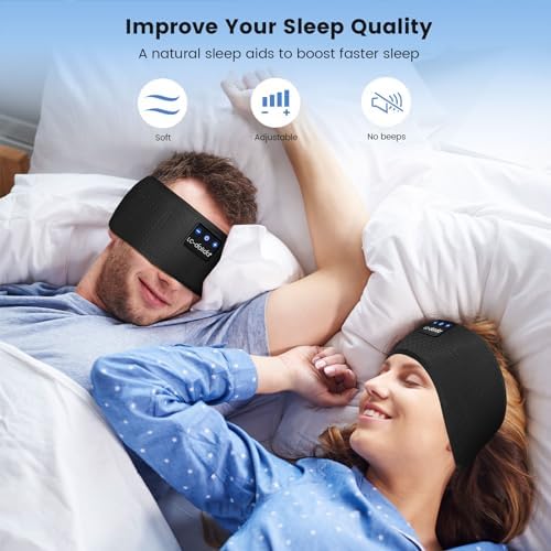 Revolutionary Wireless Sleep Headband with HD Sound: Ultimate Comfort Bluetooth Earphones for Relaxation, Fitness, and Travel – Sweat-Resistant Eye Mask for Active Lifestyles and All-Night Use