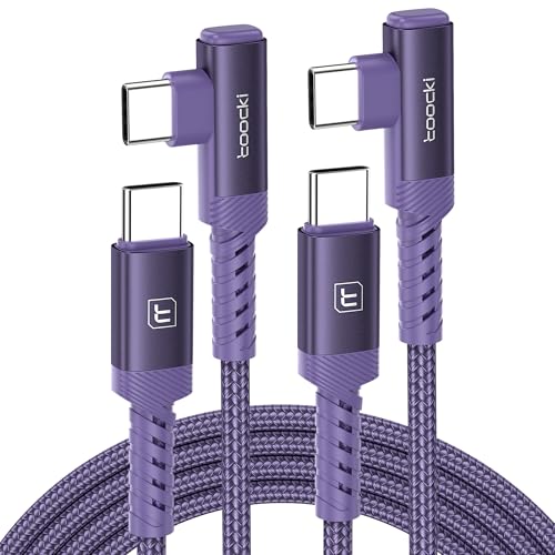 10 ft USB C to USB C Charger Cable (2-Pack) – 60 W Fast Charging Type C Cord with Right Angle Connector for i Phone 16, 15 Pro Max/Plus, Mac Book Air, Samsung S23 Ultra/S22, Note 20 – Superior Durability & Enhanced Ergonomics for Optimal Device Performance