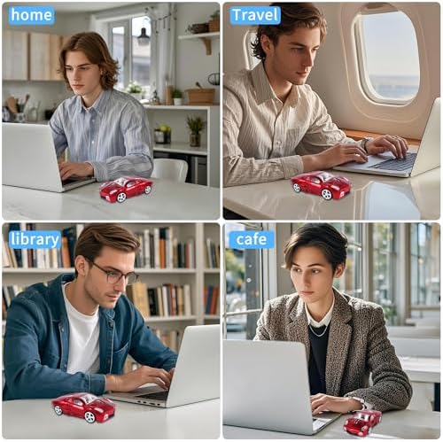 Rev Up Your Productivity with the CHUYI Sports Car Shaped Wireless Mouse – 1600 DPI, Cordless Optical Design for Effortless Use at Home, School, or Office, Perfect Gift for Tech Enthusiasts (Vibrant Blue)