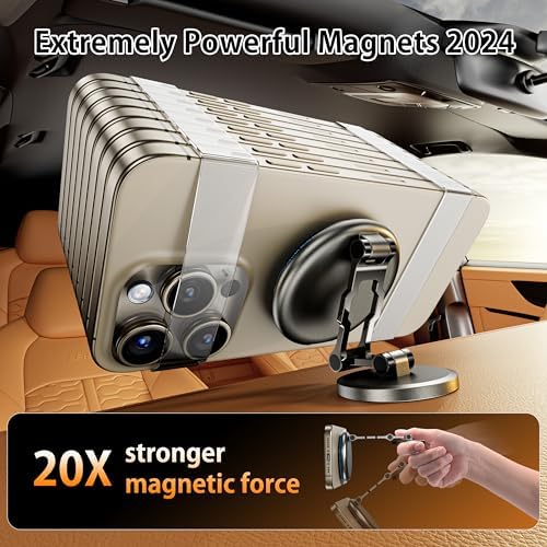 SCHUGS Mag-Safe Car Charger Mount – Zinc Alloy 15 W Fast Charging Magnetic Holder for i Phone 16, 15, 14, 13 Pro Max | Ultra-Strong Magnetic Grip, Sleek Dashboard Design, Effortless Installation for Enhanced On-the-Road Convenience