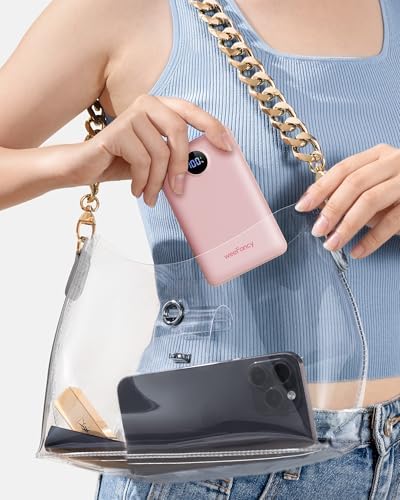 Ultra-Slim 10,000 m Ah Mini Power Bank with Built-in Cables – 22.5 W Fast Charging USB-C Battery Pack for i Phone 16/15/14 and Samsung Galaxy 24/23 – Essential Travel Charger for On-the-Go Power Needs