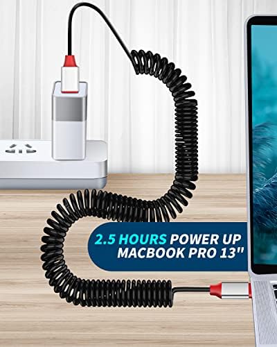 AICase 90 Degree Coiled Lightning Cable – 6 ft Flexible Nylon Charging Cord with Right Angle Design for Enhanced Gaming Experience, LED Indicator for Fast Charge & Data Syncing, Compatible with i Phone XS/XS Max/XR/X/8/8 Plus/7/7 Plus, i Pad Pro & More
