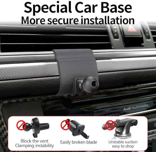 Audi A6 A7 S6 S7 RS6 RS7 Allroad 2012-2018 Custom Car Phone Holder – 360-Degree Rotating Dashboard Mount for Safe Navigation and Hands-Free Calls – Premium Interior Accessory for Enhanced Driving Experience and Secure Mobile Device Placement