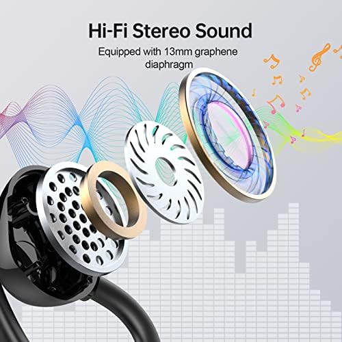 Premium Waterproof Bluetooth Earbuds with 48-Hour Playtime | Hi-Fi Stereo Sound & Enhanced Noise Cancellation | Ergonomic Sport Design for Active Lifestyles | IP7 Rated & Seamless Device Compatibility