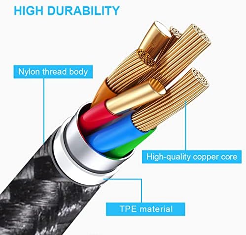 Premium 5-Pack i Phone Charger Set: MFi Certified Nylon Braided Fast Charging Cables (3 FT, 6 FT, 10 FT) for i Phone 14/13/12/11/X/Max/8/7/6/5/SE/i Pad – Unmatched Durability & Versatile Lengths for Every Lifestyle