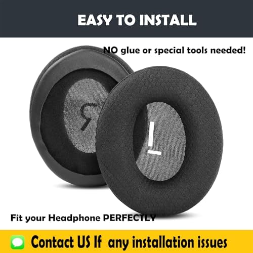 Upgrade Your Listening Experience with Premium Earpads for Avantree AS9 P Bluetooth Headphones – Breathable Fabric & High-Density Foam for Ultimate Comfort and Superior Sound Quality – Perfectly Crafted Replacement Ear Cushions for Audiophiles and Professionals