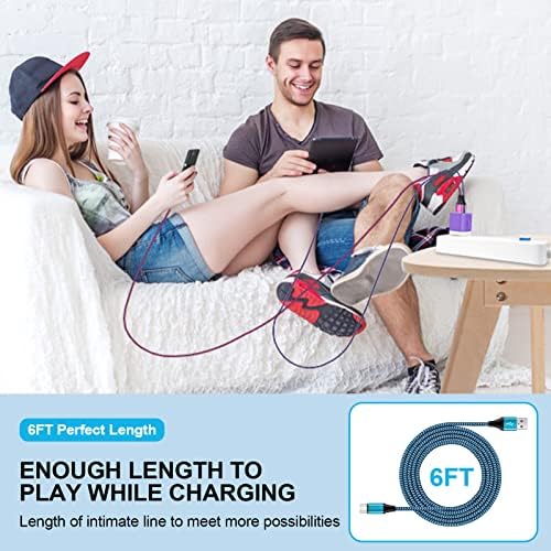 Ultimate Fast Charging Dual Port USB Wall Charger Trio – 2.1 A Quick Charge Adapter with Type C Cable for Samsung Galaxy S24 Ultra, i Phone 16, Google Pixel 9 Pro & More – Perfect Travel-Ready Power Solution for Active Lifestyles