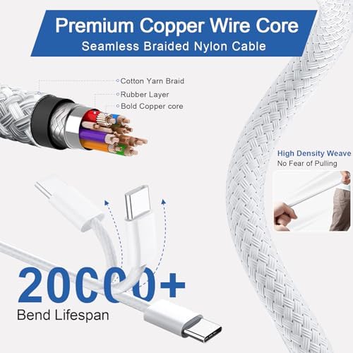 Powerful 140 W USB-C Charger for Mac Book Pro 14/16″ & Air 13/15″ (2021-2024) – Ultra-Fast Charging with 6.6 FT Braided USB-C to M3 Cable, Intelligent Battery Protection, LED Indicator, Premium Quality & 24-Month Warranty – Compatible with M1, M2, M3 Chips