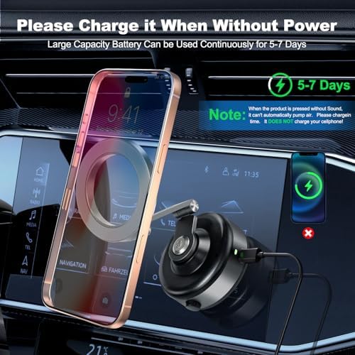 Revolutionary 360-Degree Electric Magnetic Suction Phone Holder – Universal Mount for i Phone 12-16, Ideal for Car, Shower, and Home Use – Secure, Hands-Free Convenience with Enhanced Stability and Modern Design