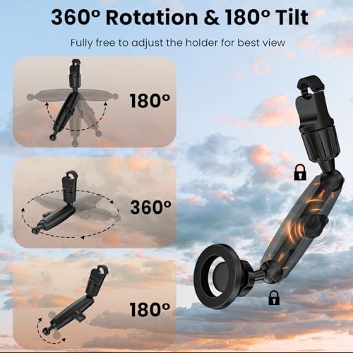 Transform Your Drive with the 360° Magnetic Phone Holder for Car – Effortlessly Mounts to Rear View Mirror for i Phone 16/15/14/13/12 & Mag Safe Devices – Unmatched Stability, Quick Installation & Enhanced Safety Features