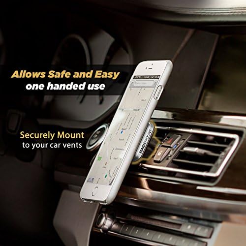 Scosche Magic Mount Pro Suction Cup Phone Holder – 2-Pack Magnetic Car Dashboard & Windshield Mount for i Phone, Galaxy & Android Smartphones – Enhanced Stability, 360-Degree Rotation & Sleek Black/Silver Design for Optimal Accessibility & Safety
