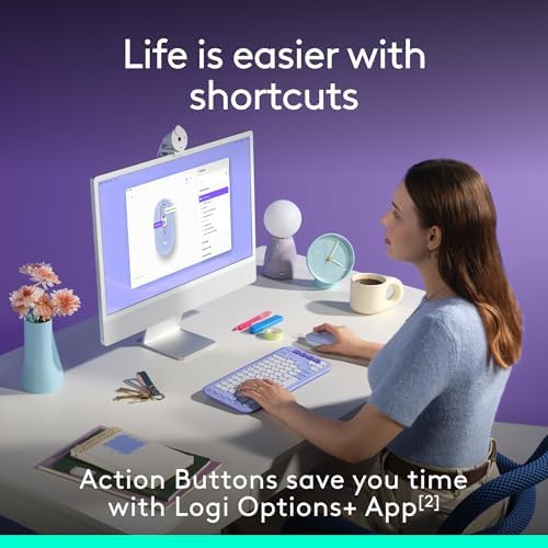 Logitech POP Wireless Mouse in Heartbreaker Rose – Customizable Emojis, Silent Click Technology, Precision Scrolling & Multi-Device Compatibility for Effortless Navigation and Personal Expression