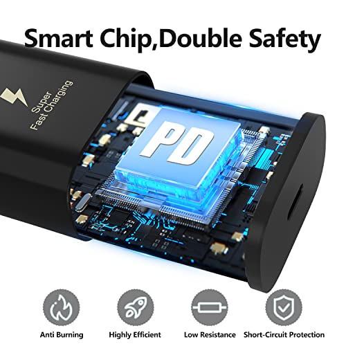 Dual Pack of 25 W USB-C Super Fast Chargers with 6 ft Cable for Samsung Galaxy S22, S21, S20, Note 20 – High-Speed Wall Adapter and Durable Charging Cable for Optimal Performance and Compatibility