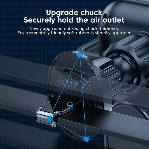 Redmaple 15 W Fast Wireless Car Charger with Auto-Clamping Phone Holder for Air Vent – Effortless Charging & Enhanced Compatibility for i Phone 14/13/12/11 Pro/XR/XS/X/8 – Streamlined Design for Hands-Free Navigation and Safety