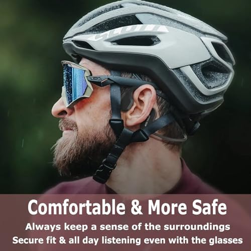 Ultra-Light Open Ear Bluetooth Sports Headphones – Waterproof & Sweatproof Ergonomic Earbuds for Unmatched Comfort in Running, Cycling, and Hiking – Hands-Free Microphone with Ambient Awareness for Active Lifestyles