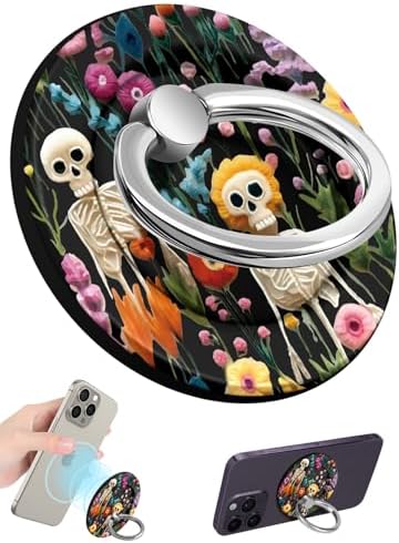Tycamp Vintage Floral Magnetic Phone Grip – Chic Mag Safe-Compatible Ring Holder for i Phone 16/15/14/13/12 Series – Adorable & Practical Phone Stand for Women and Girls – Superior Grip for Safe Handling & Effortless Selfie Capture