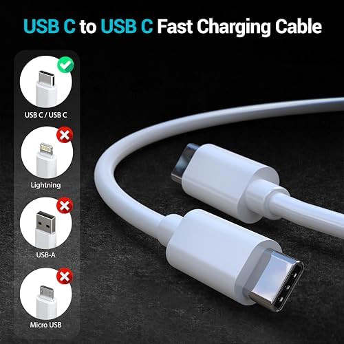 30 W Ultra-Fast USB-C Dual Pack Charger for i Phone 15 & 16 – Includes 6.6 ft & 10 ft Cables – Versatile Compatibility with i Pad Pro and Galaxy S Series – Perfect for Active Lifestyles and Quick Power Solutions