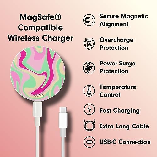 Sonix x Sanrio Hello Kitty & Care Bears Magnetic Mag Safe Charger for i Phone 12-16 Series | 6.5 ft USB-C Fast Wireless Charging Cable | Stylish, Playful, and Efficient Power Solution for Your Device