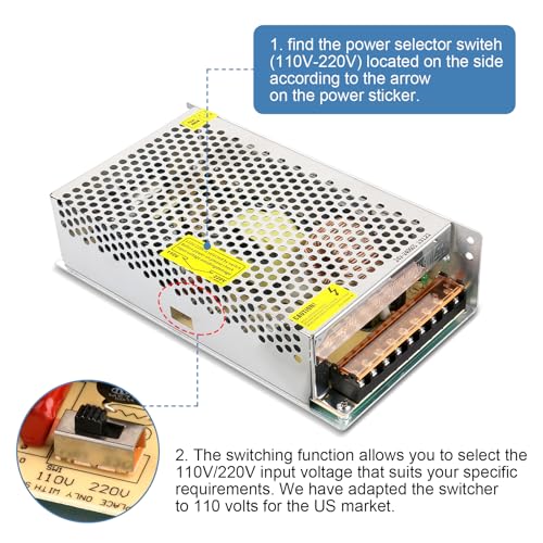 Universal 24 V 10 A AC/DC Power Supply Adapter – 240 W High-Efficiency Switching Converter for LED Lighting & CCTV Systems – Superior Voltage Stability with Advanced Safety Features for Secure Device Performance